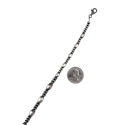 Desert Pearls Oval & Saucer Bead Necklace Sterling Silver