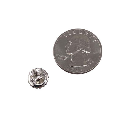 Blue Lab Opal 10mm Dotted Round Stud Earrings Sterling Silver