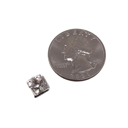 Pink Lab Opal Square Stud Earrings Sterling Silver