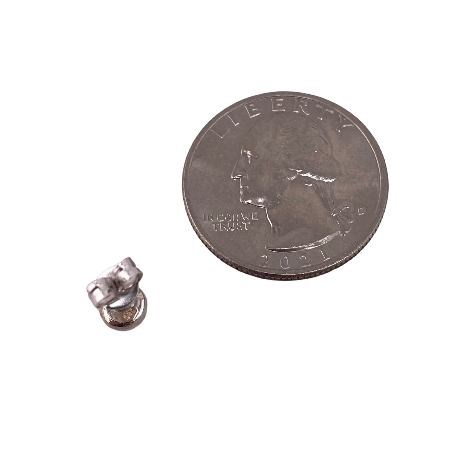 Pink Lab Opal 5mm Round Stud Earrings Sterling Silver