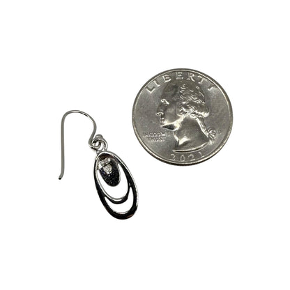 Pink Lab Opal Oval Dangle Earrings Sterling Silver