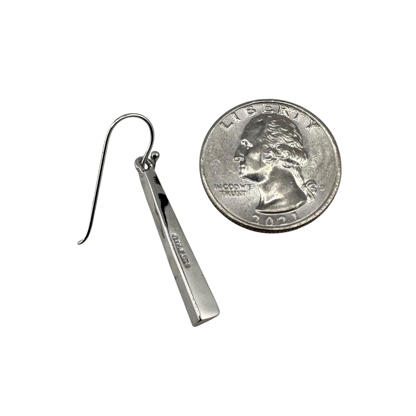 Blue Lab Opal Cone Dangle Earrings Sterling Silver
