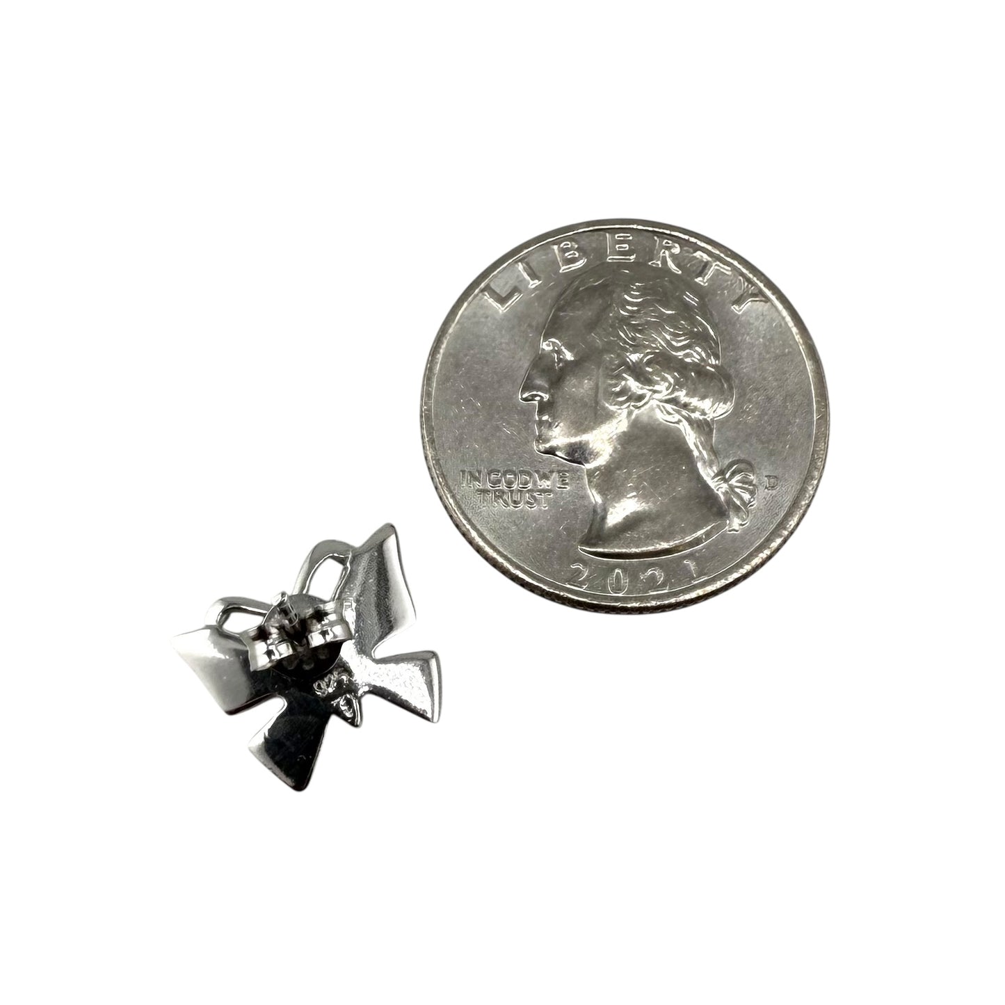 Blue Lab Opal Butterfly Post Earrings Sterling Silver