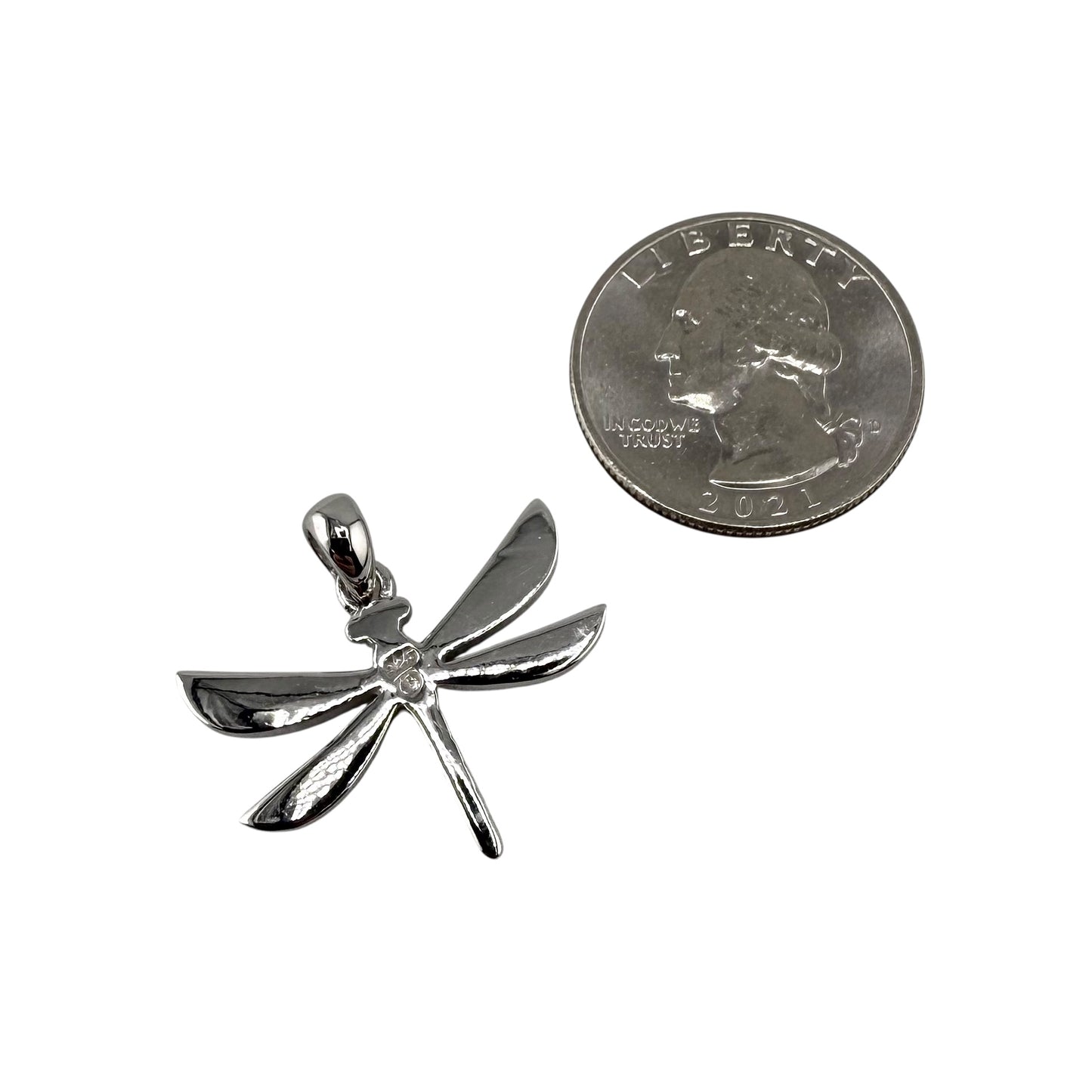 Blue Lab Opal Dragonfly Pendant Sterling Silver