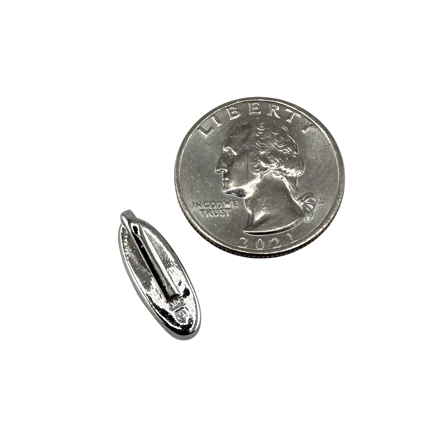 Blue Lab Opal Hidden Bail Oval Pendant Sterling Silver