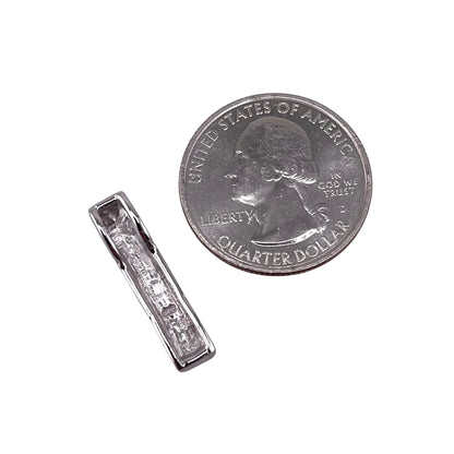 Pink Lab Opal Hidden Bail Stacked Rectangle Pendant Sterling Silver