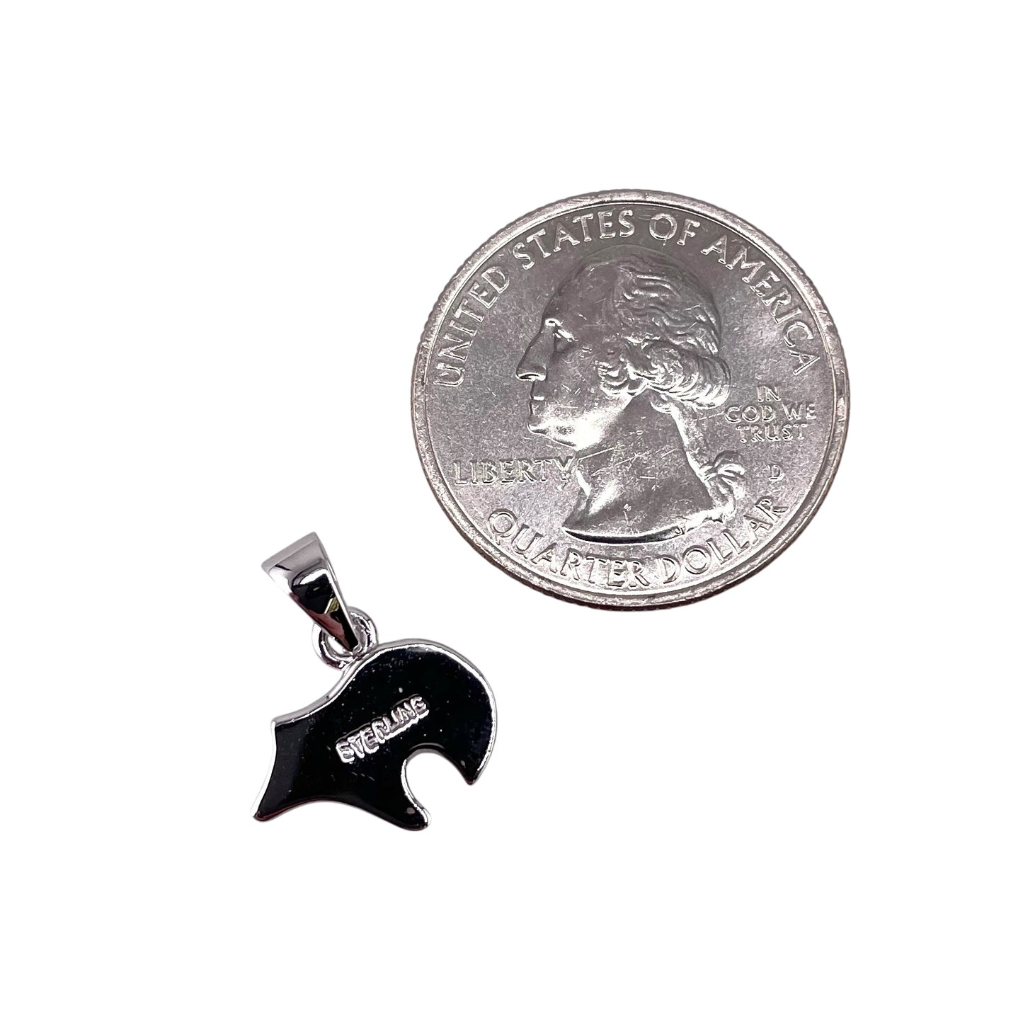 Blue Lab Opal Bear Pendant Sterling Silver
