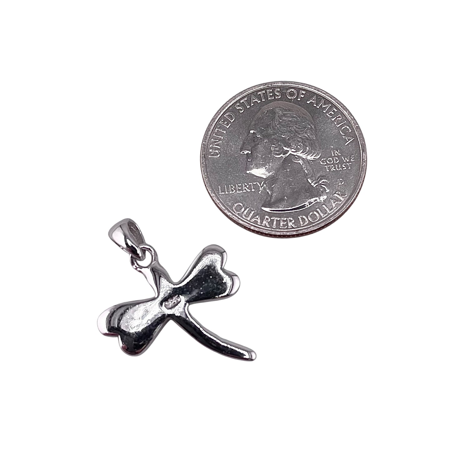White Lab Opal Dragonfly Pendant Sterling Silver