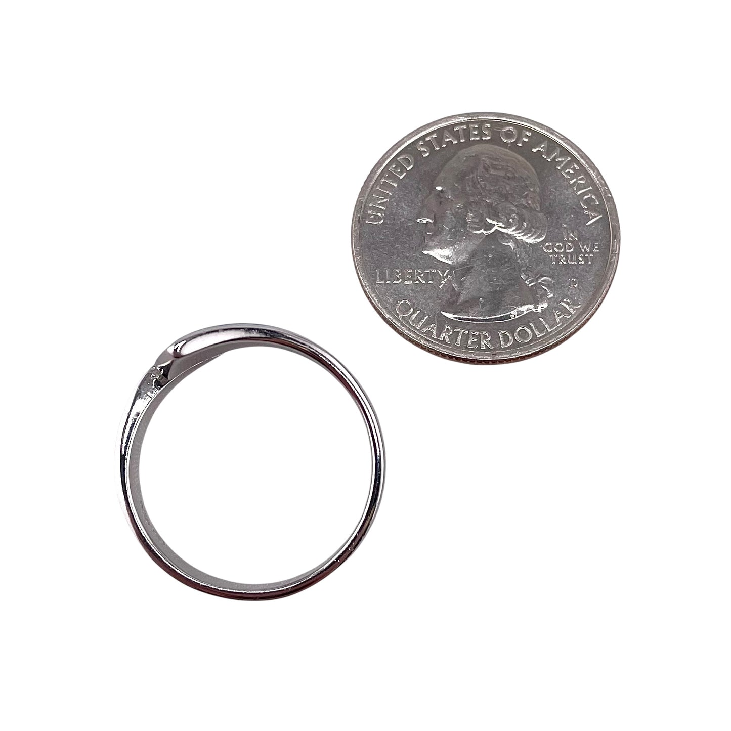 Blue Lab Opal Curve Ring Sterling Silver