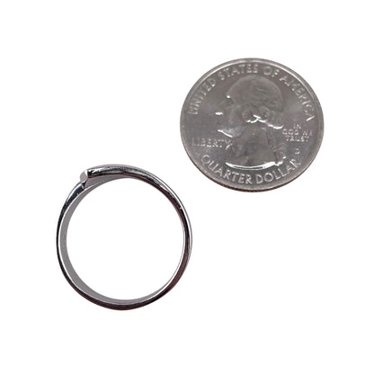 Pink Lab Opal Curve Ring Sterling Silver