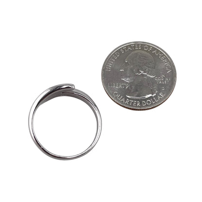 Pink Lab Opal Curve Ring Sterling Silver