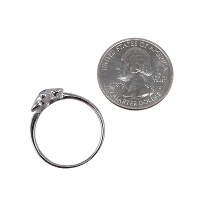 Blue Lab Opal Turtle Ring Sterling Silver