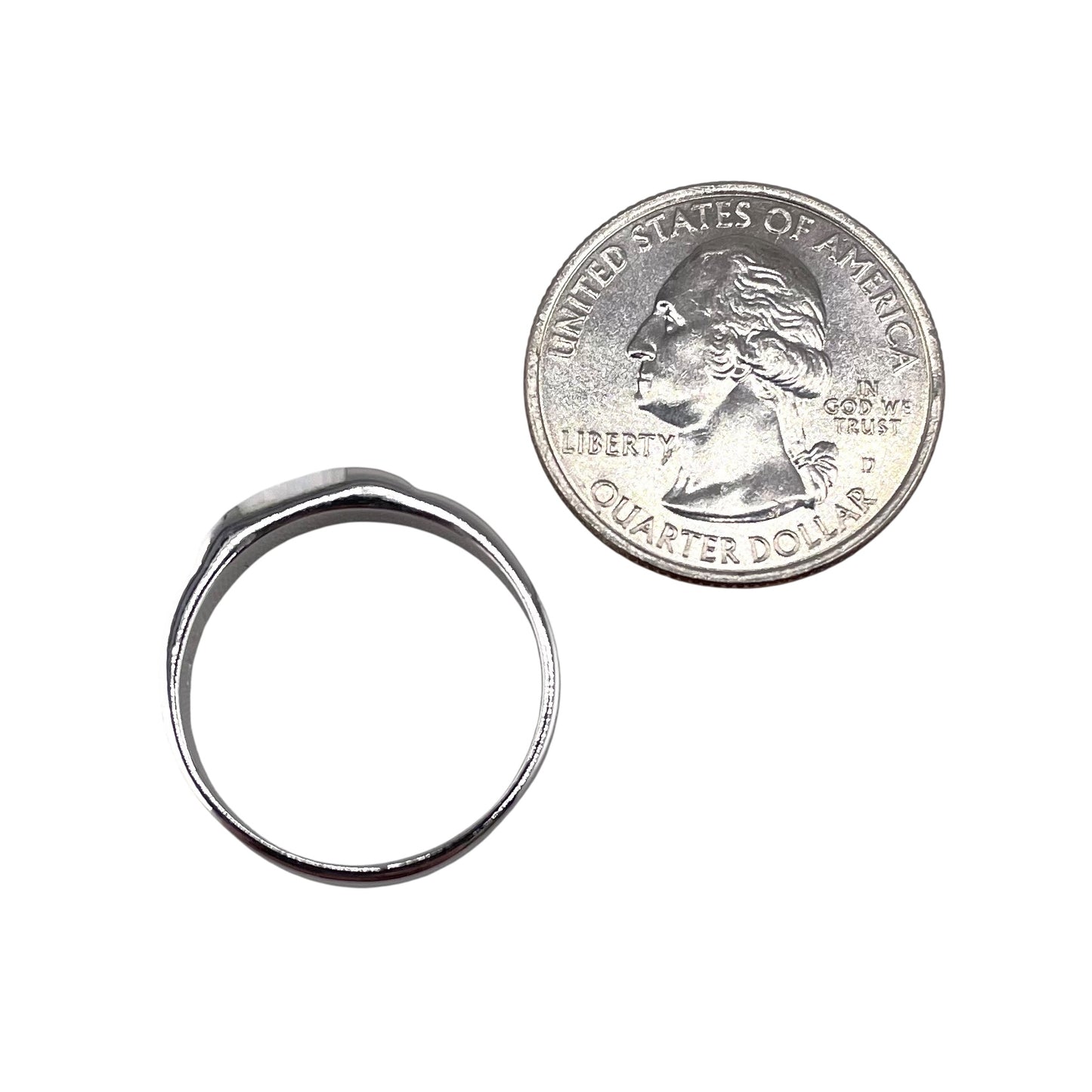 White Lab Opal Rectangle Ring Sterling Silver