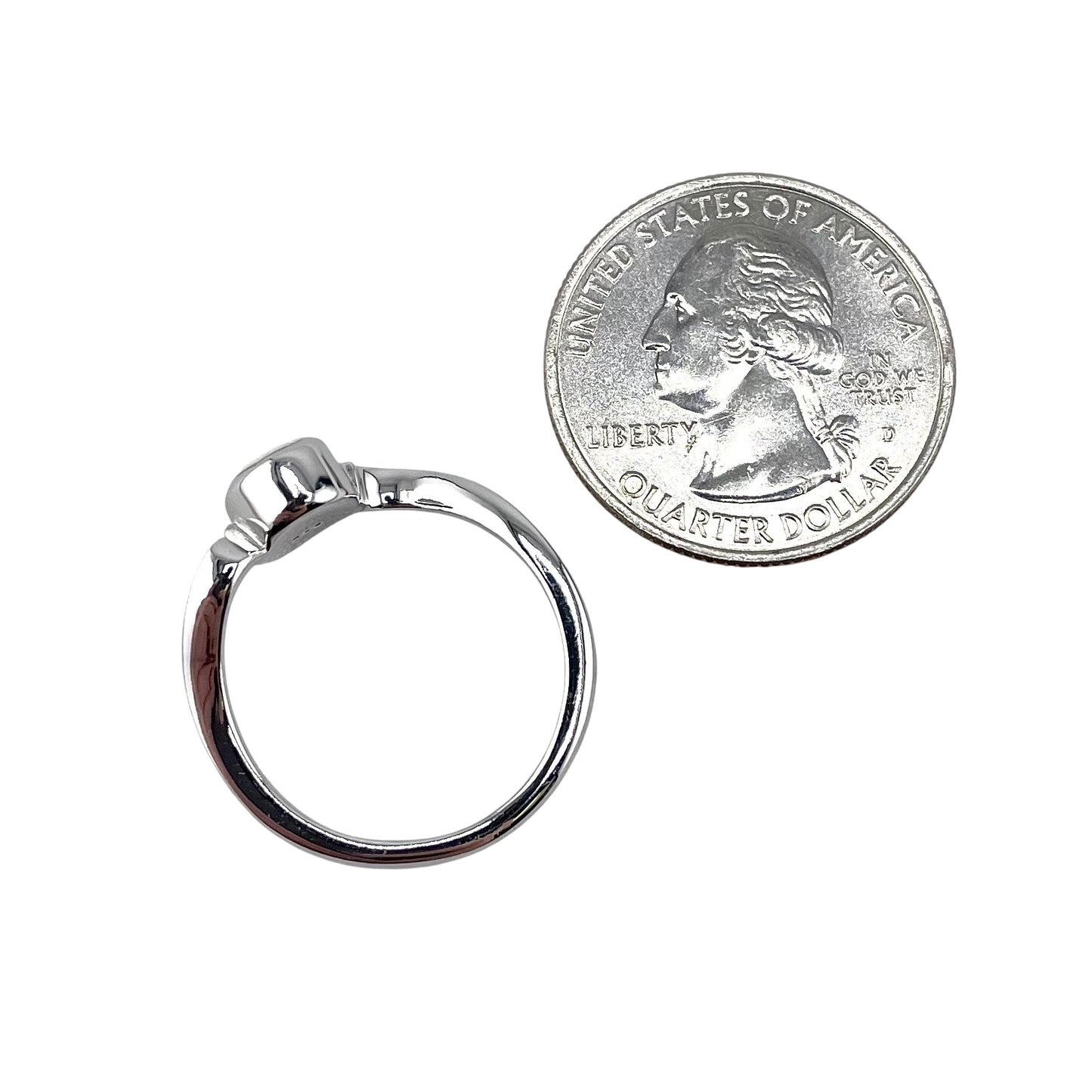 White Lab Oval Opal Wave Band Ring Sterling Silver