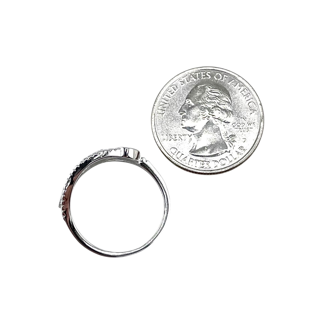 Blue Lab Opal Leaf Branch CZ Ring Sterling Silver