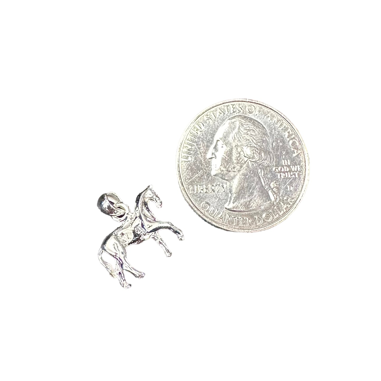 Horse Charm Pendant Sterling Silver