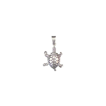 Turtle Charm Pendant Sterling Silver
