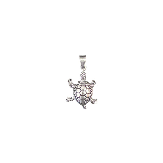 Turtle Charm Pendant Sterling Silver