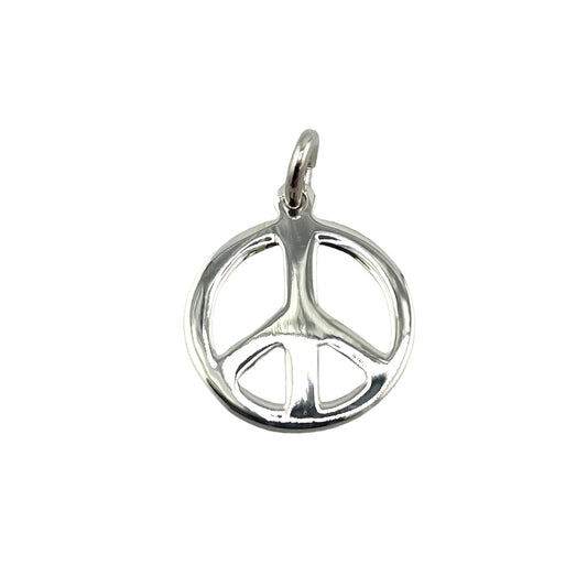 Peace Sign Pendant Sterling Silver