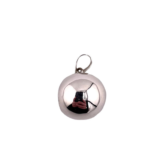 Bead Ball 16mm Pendant Sterling Silver