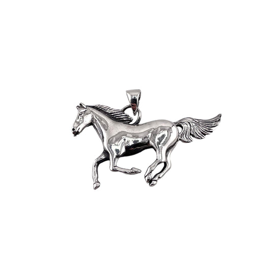 Running Horse Pendant Sterling Silver