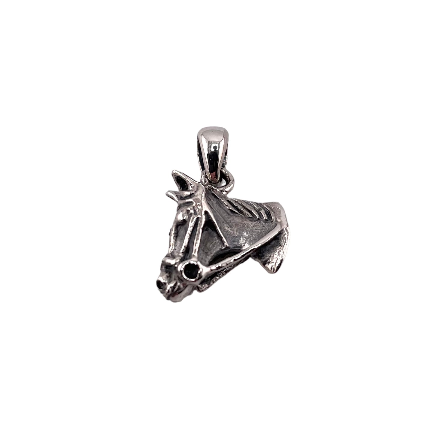 Race Horse Head Pendant Sterling Silver