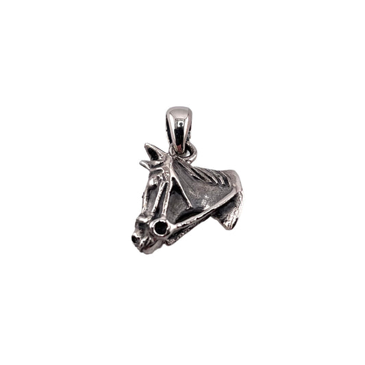 Race Horse Head Pendant Sterling Silver