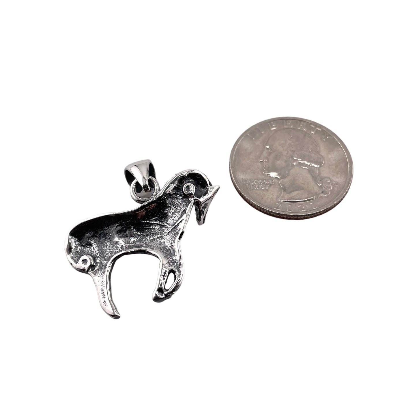 Standing Horse Pendant Sterling Silver