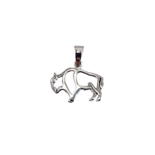 Buffalo Cut Out Pendant Sterling Silver