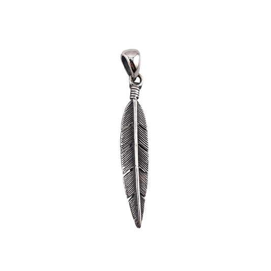 Feather Large Pendant Sterling Silver