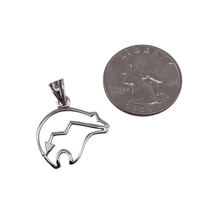 Southwestern Bear Pendant Sterling Silver