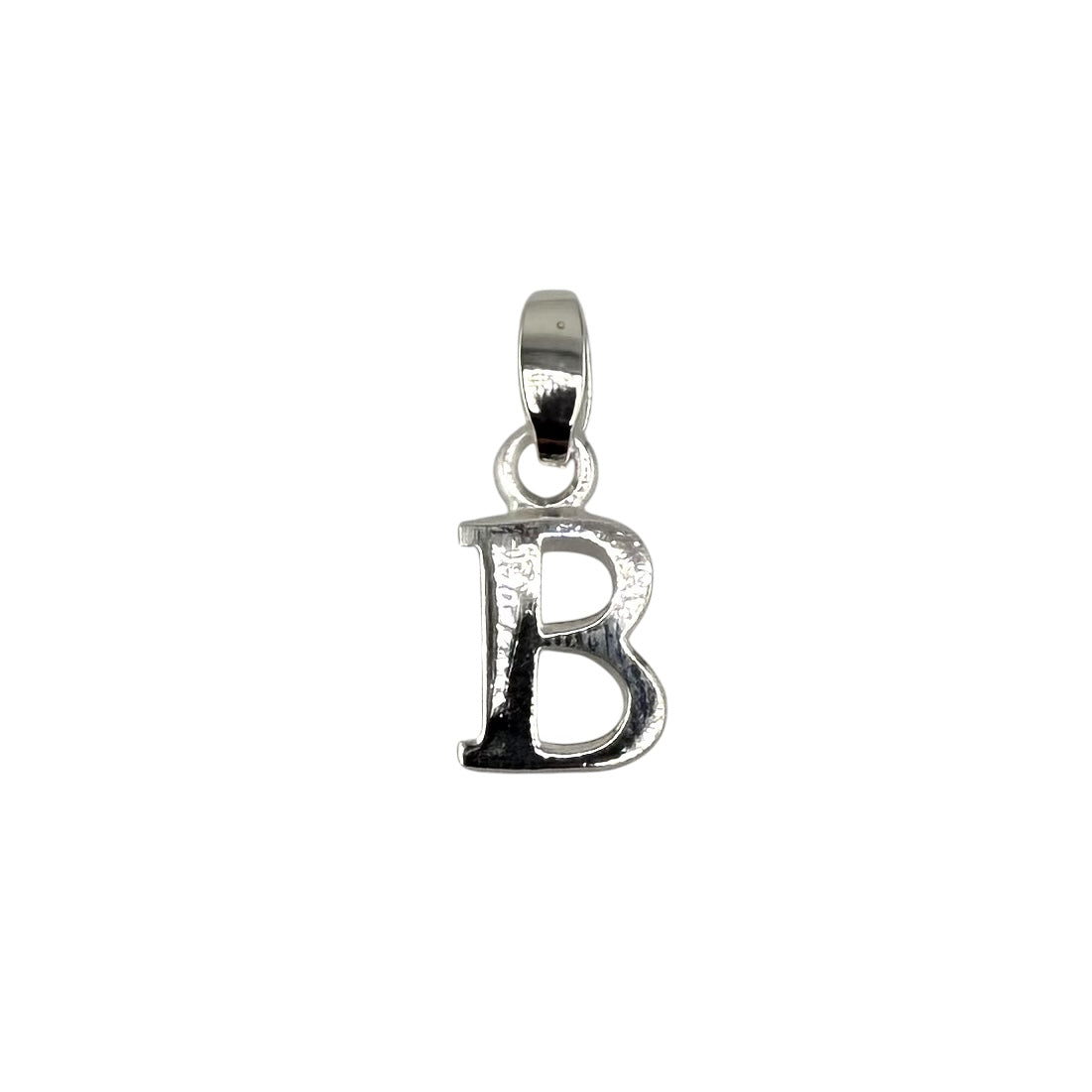 Initial Alphabet Pendant Sterling Silver
