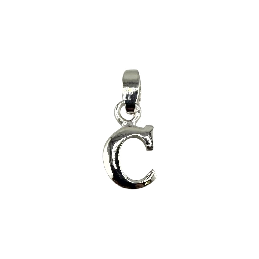 Initial Alphabet Pendant Sterling Silver