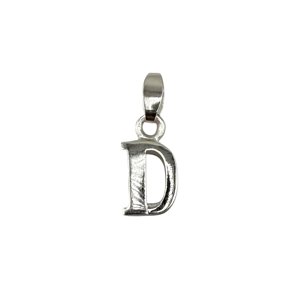 Initial Alphabet Pendant Sterling Silver