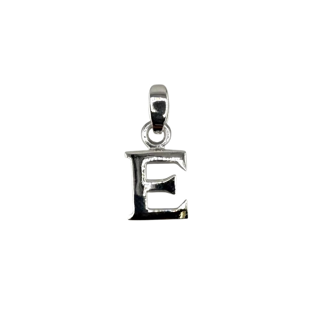 Initial Alphabet Pendant Sterling Silver