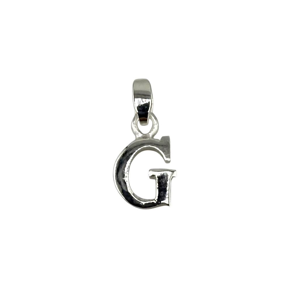 Initial Alphabet Pendant Sterling Silver