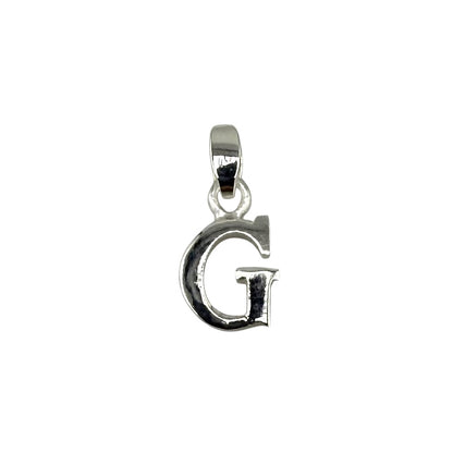 Initial Alphabet Pendant Sterling Silver