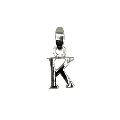 Initial Alphabet Pendant Sterling Silver