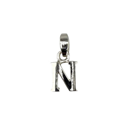 Initial Alphabet Pendant Sterling Silver