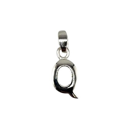 Initial Alphabet Pendant Sterling Silver