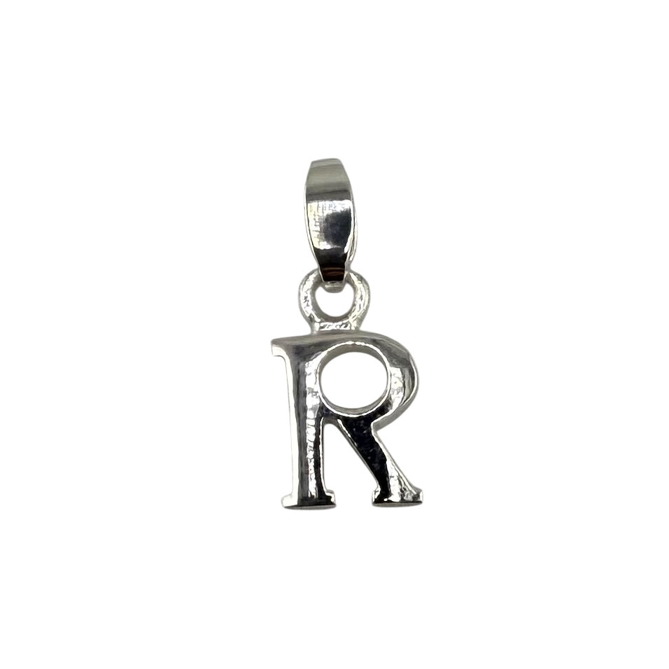 Initial Alphabet Pendant Sterling Silver