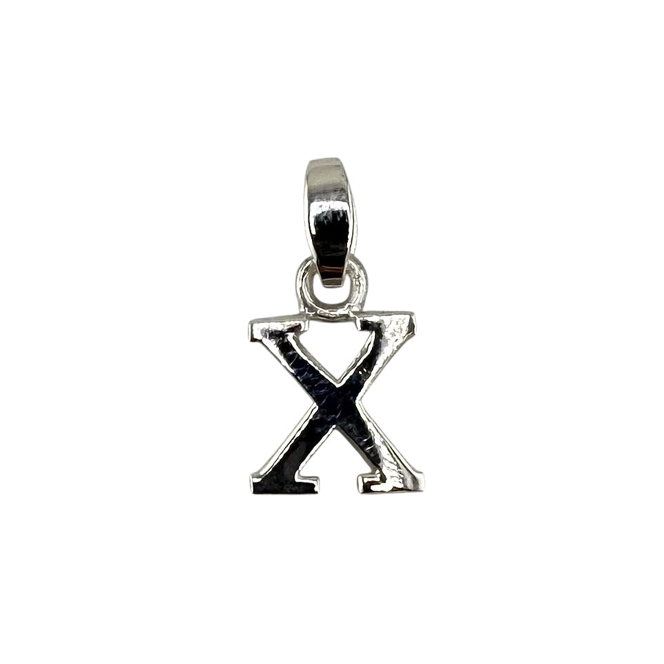 Initial Alphabet Pendant Sterling Silver