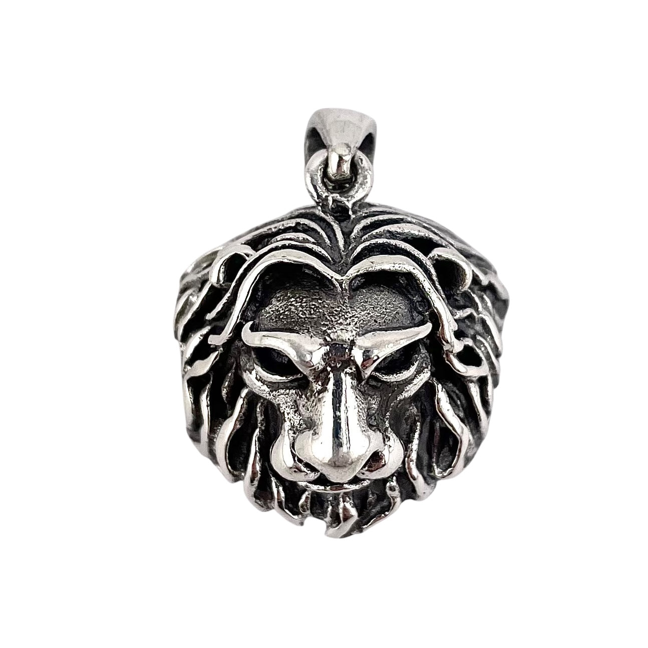 Lion Head Pendant Sterling Silver
