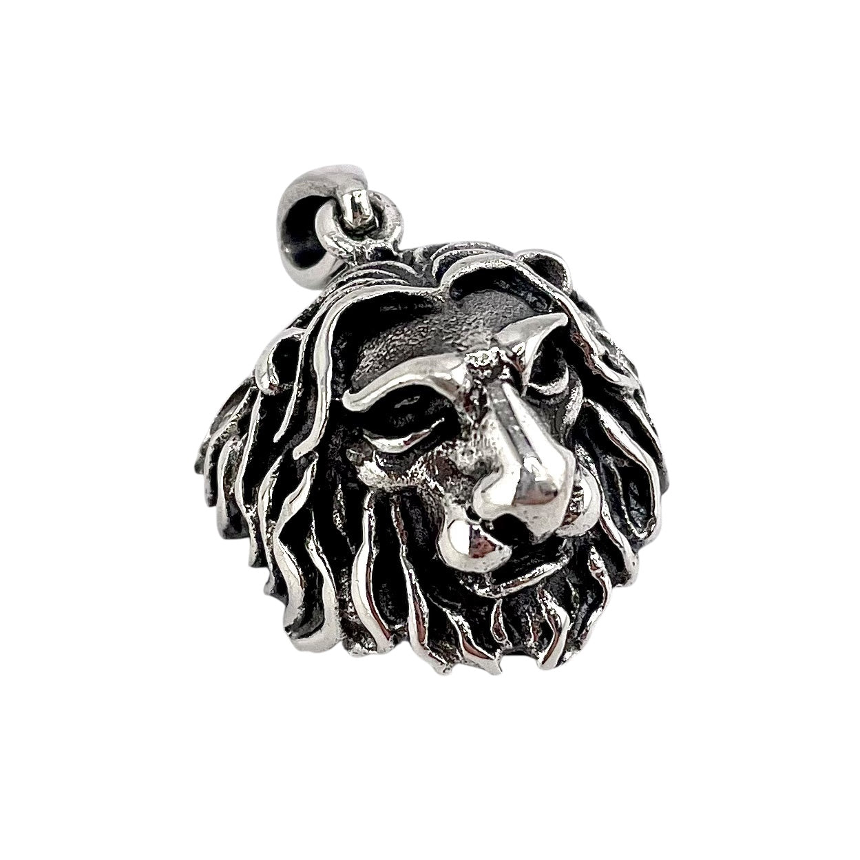 Lion Head Pendant Sterling Silver