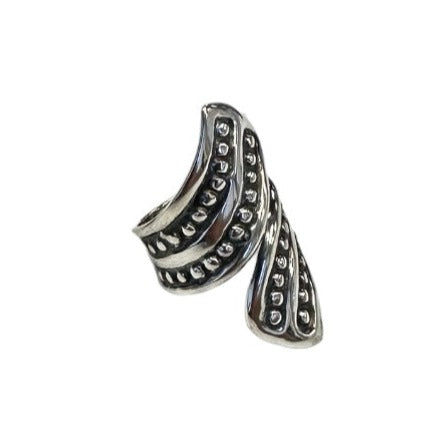 Dotted Bead Ring Sterling Silver