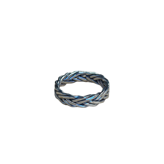 Braided Wheat Ring Sterling Silver