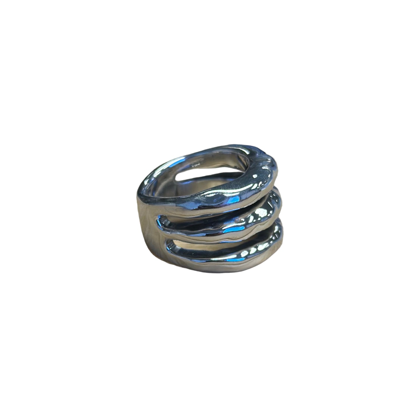 3 Bar 17mm Row Ring Sterling Silver