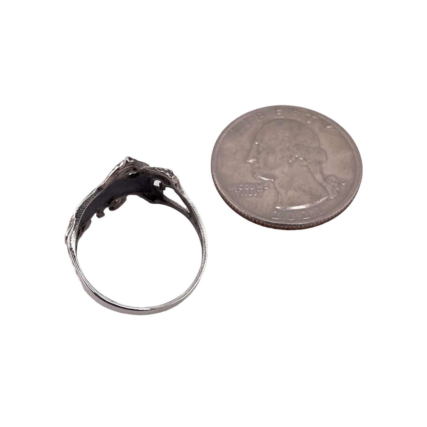 Horse Ring 13mm Sterling Silver
