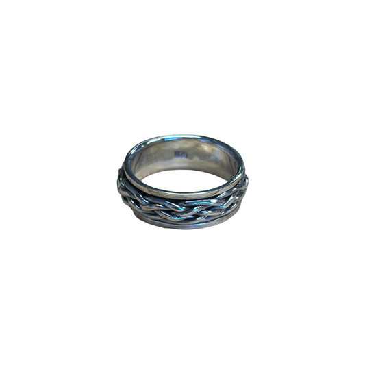 Braided Spinner Ring Sterling Silver