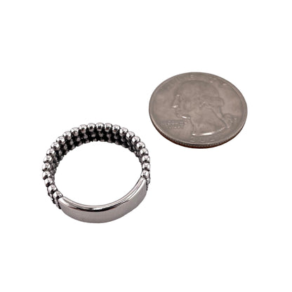 3-Row Ball Ring Sterling Silver